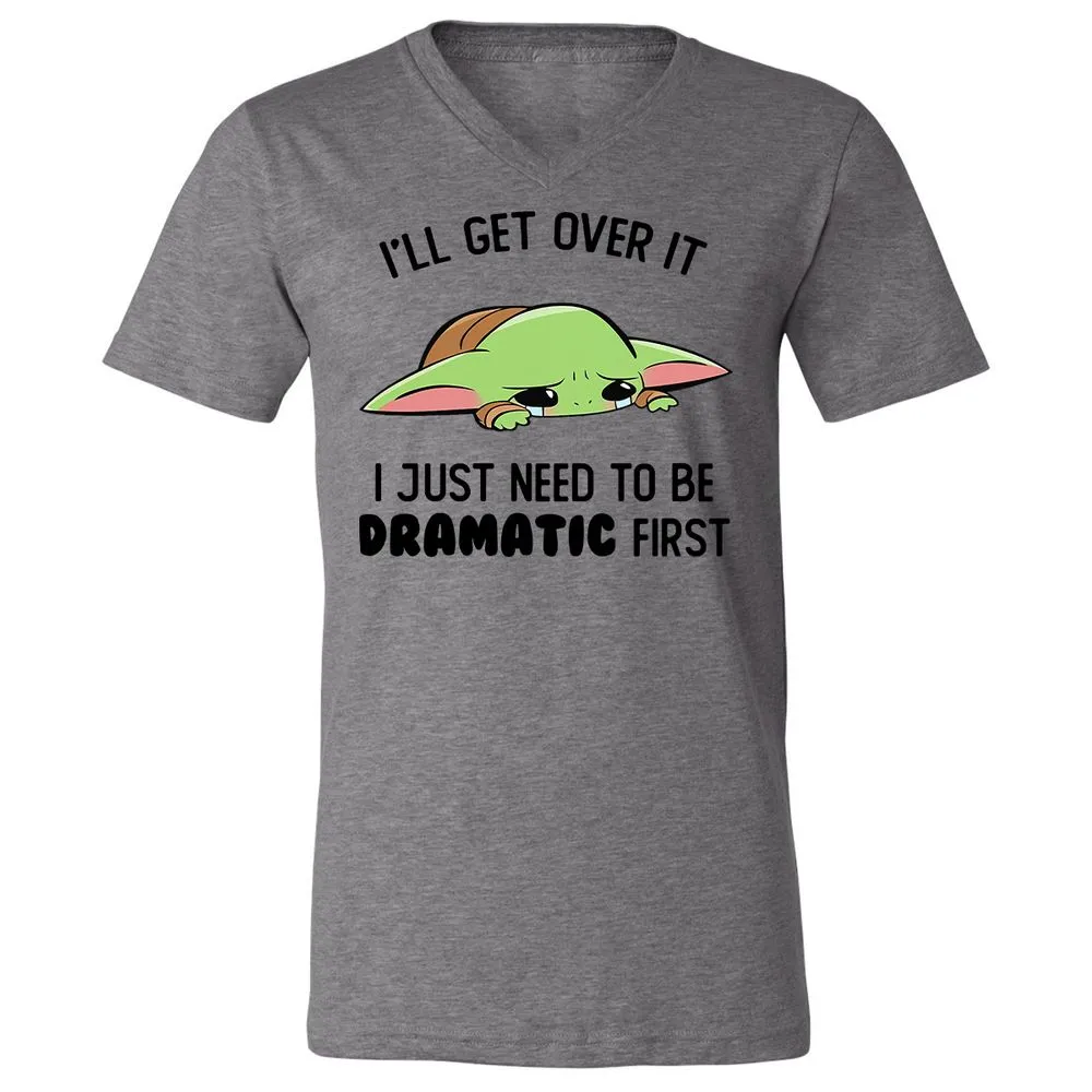 Unisex V-Neck T-Shirt - F3ZSKHFB - Deep Heather - 13