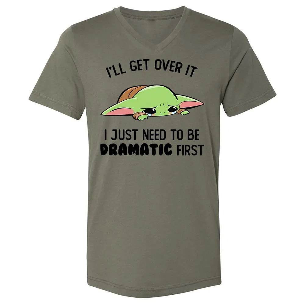 Unisex V-Neck T-Shirt - F3ZSKHFB - Military Green - 10