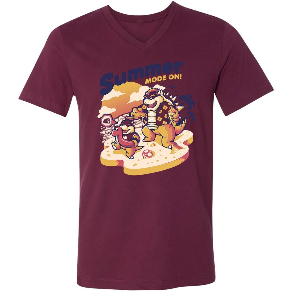 Unisex V-Neck T-Shirt - 1Y5Q6ZTR - Maroon - 6