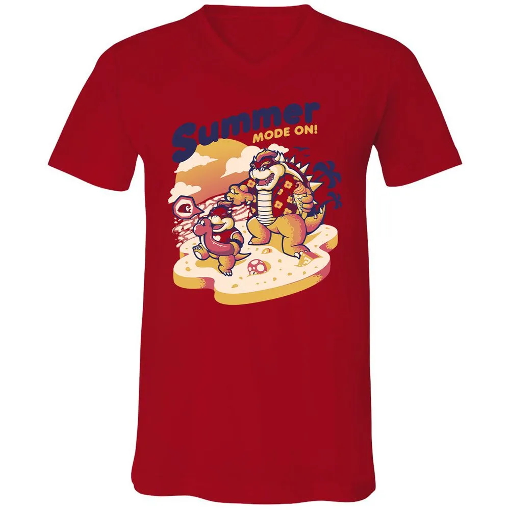 Unisex V-Neck T-Shirt - 1Y5Q6ZTR - Red - 3