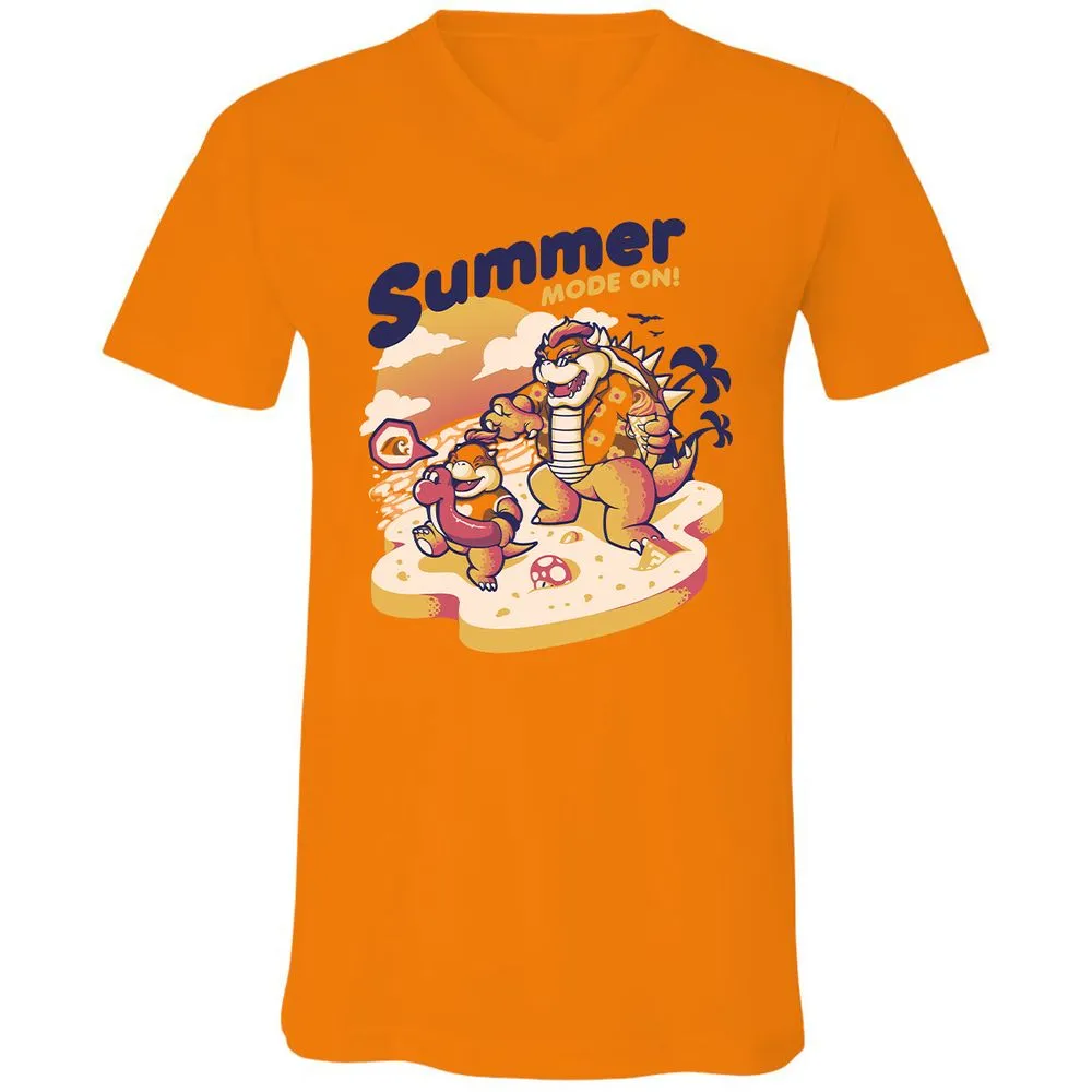 Unisex V-Neck T-Shirt - 1Y5Q6ZTR - Orange - 11