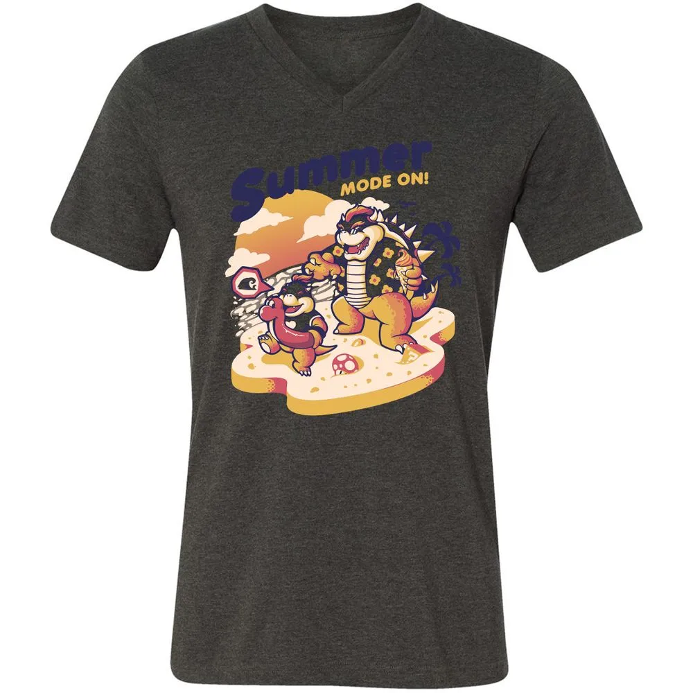Unisex V-Neck T-Shirt - 1Y5Q6ZTR - Dark Grey Heather - 8