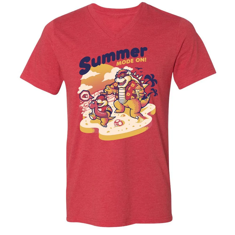 Unisex V-Neck T-Shirt - 1Y5Q6ZTR - Heather Red - 5