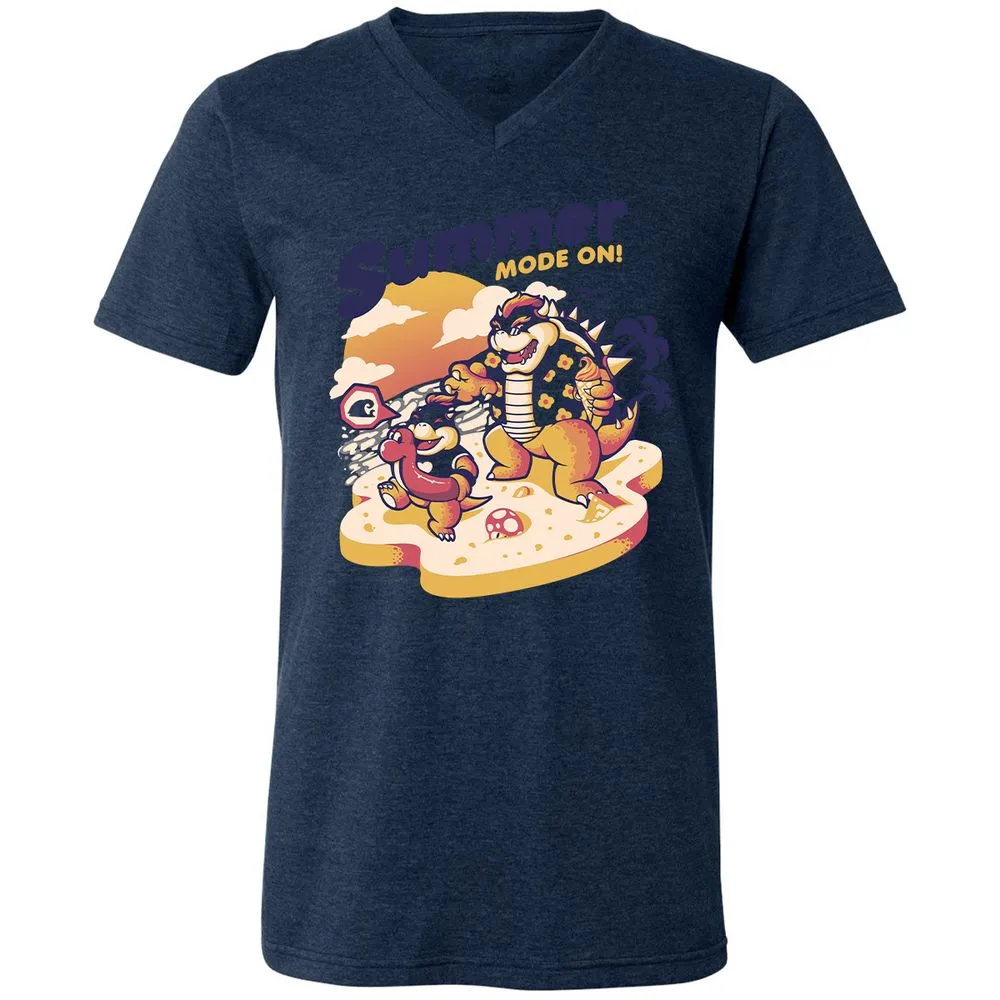 Unisex V-Neck T-Shirt - 1Y5Q6ZTR - Heather Navy - 15