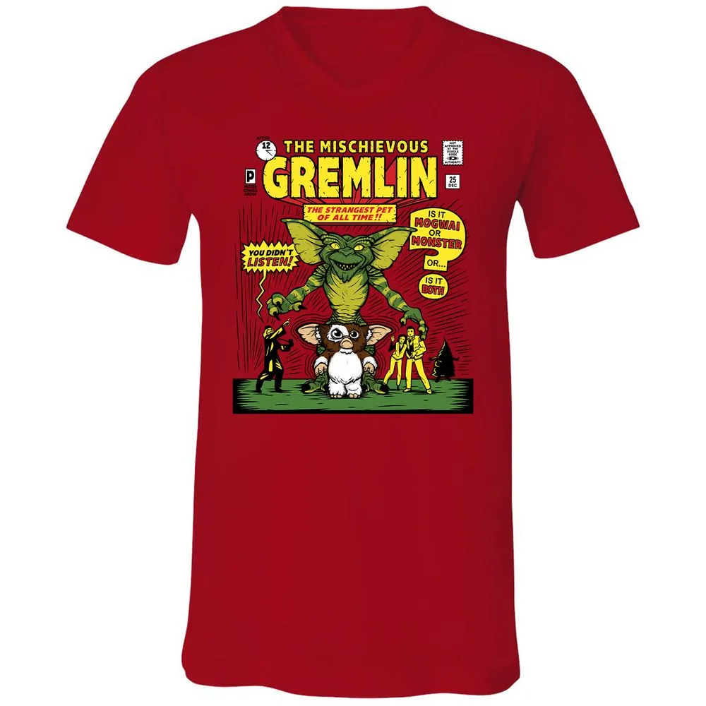 Unisex V-Neck T-Shirt - G3NK9S3V - Red - 3