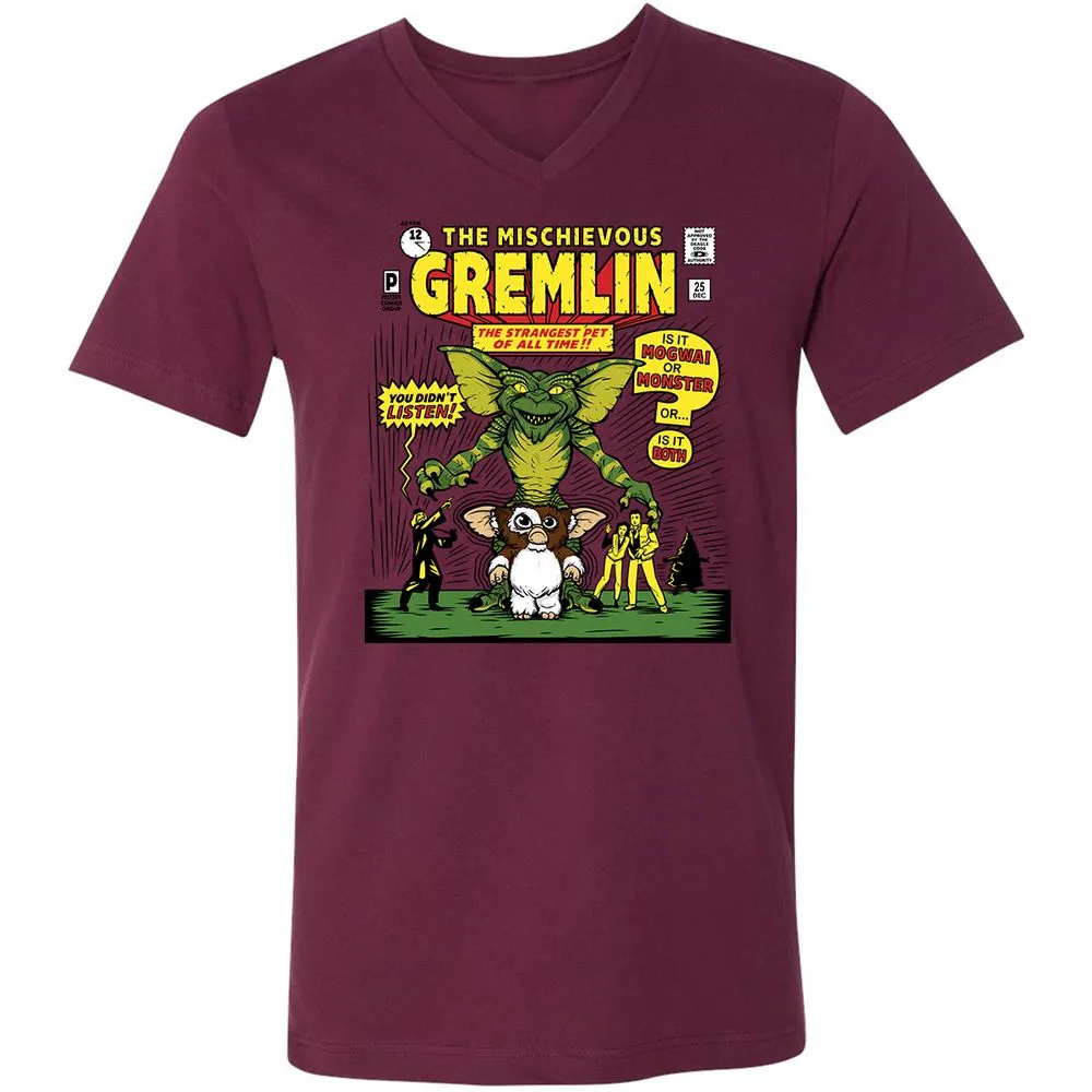 Unisex V-Neck T-Shirt - G3NK9S3V - Maroon - 6