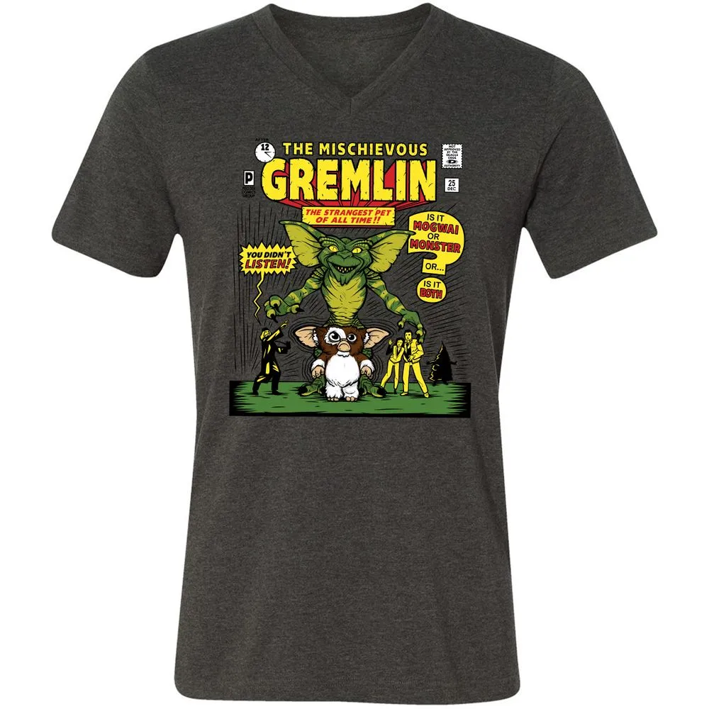 Unisex V-Neck T-Shirt - G3NK9S3V - Dark Grey Heather - 8