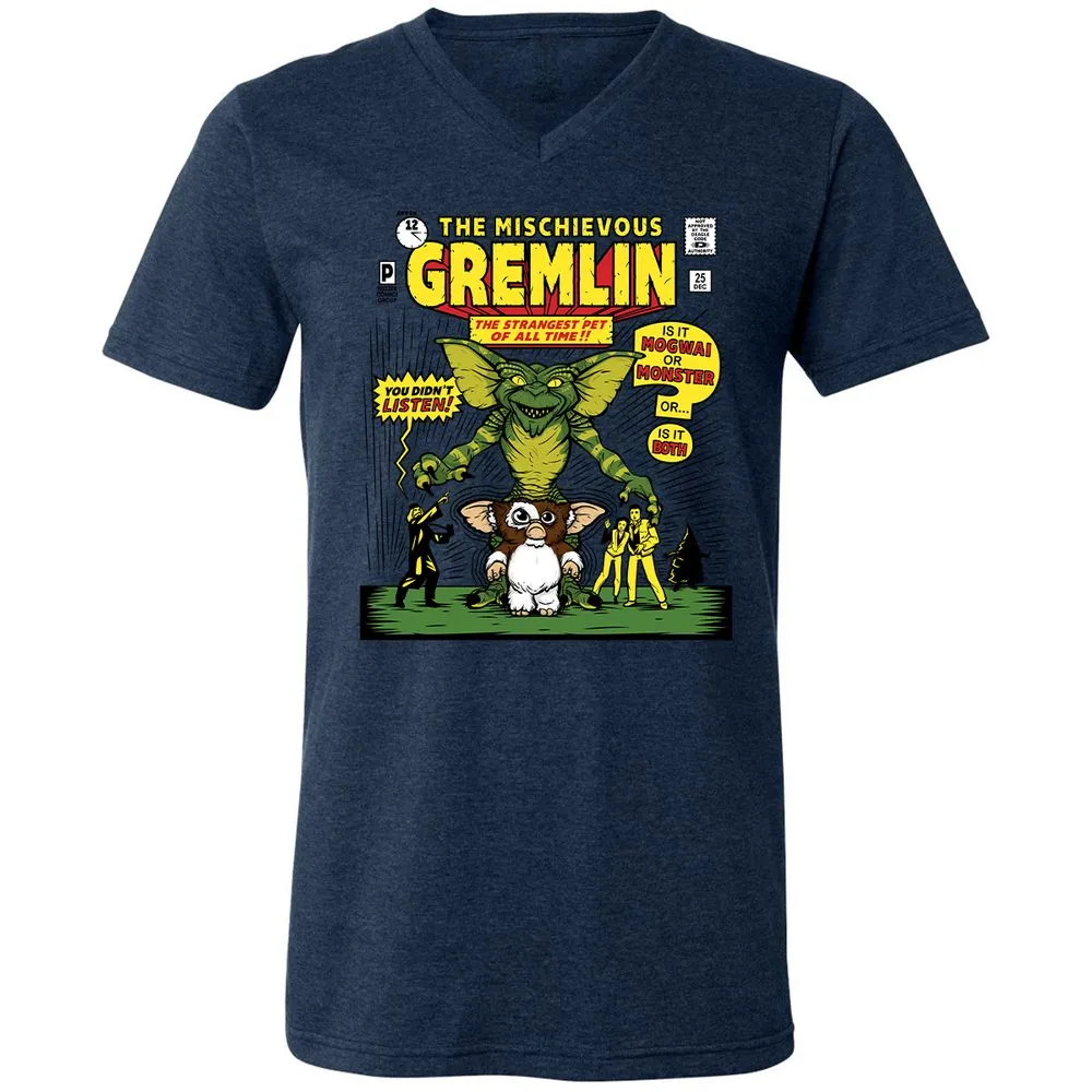 Unisex V-Neck T-Shirt - G3NK9S3V - Heather Navy - 15