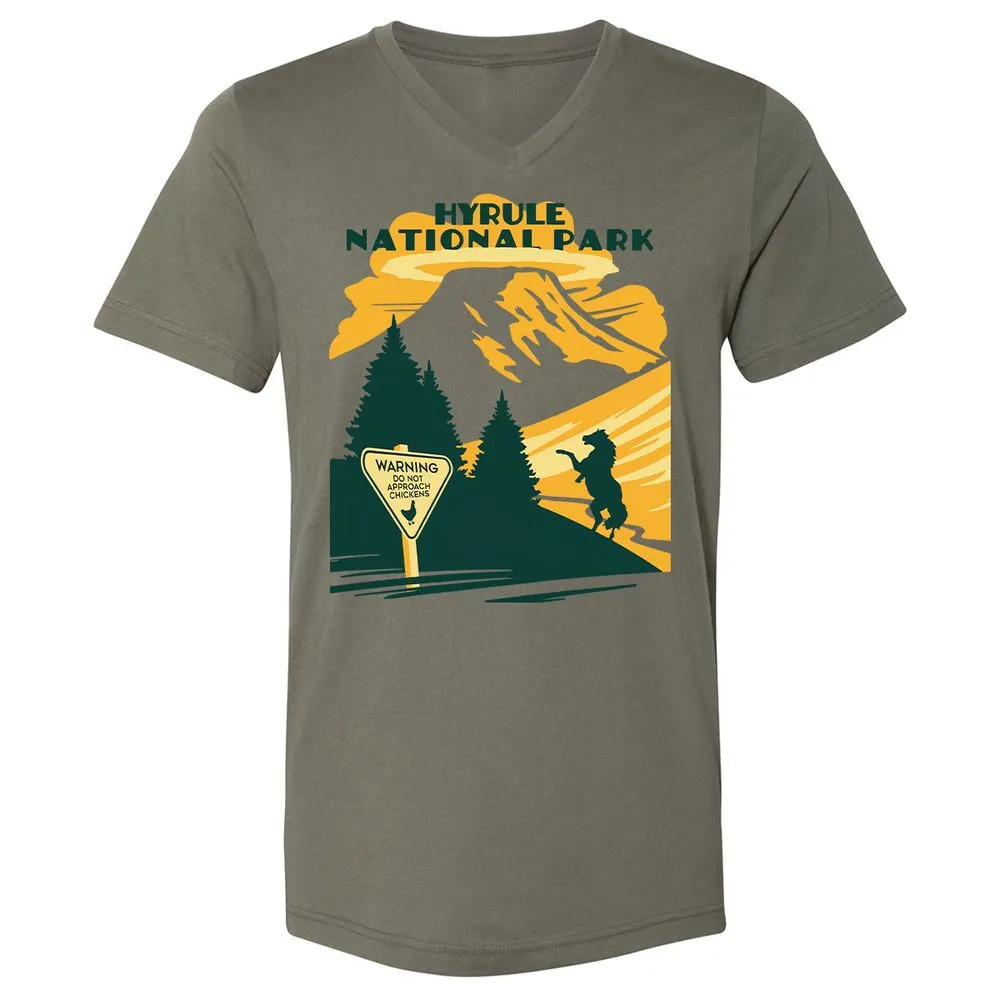 Unisex V-Neck T-Shirt - ALV62TZ1 - Military Green - 10