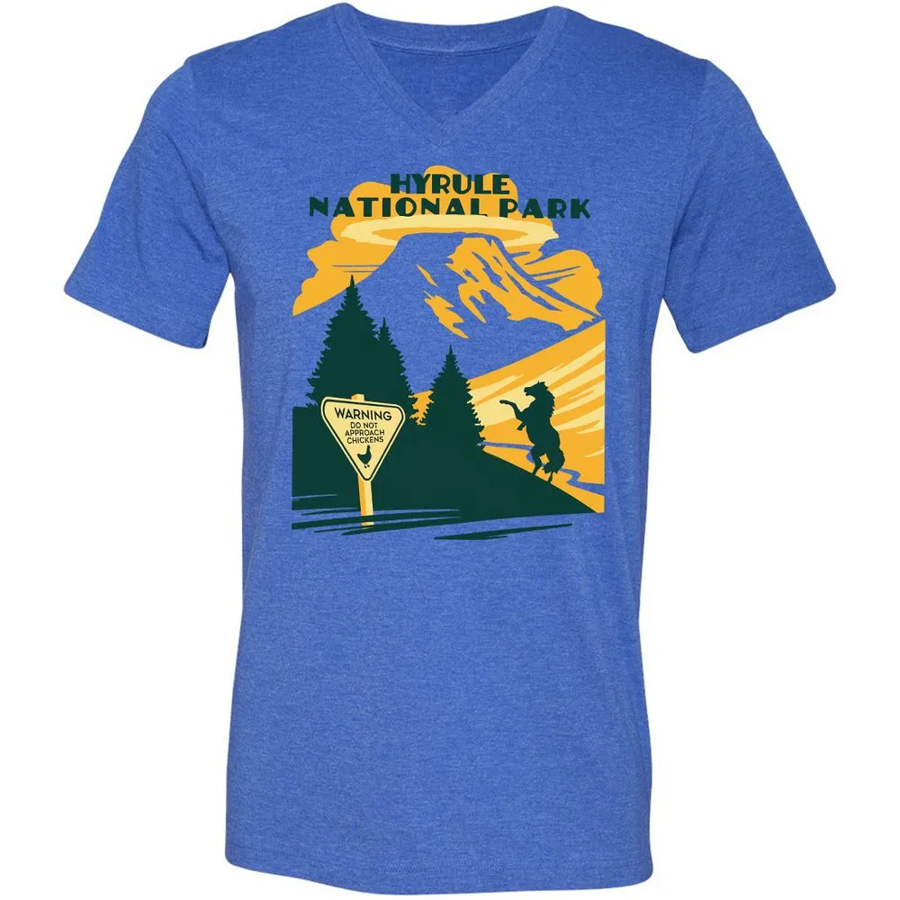 Unisex V-Neck T-Shirt - ALV62TZ1 - Heather True Royal - 14