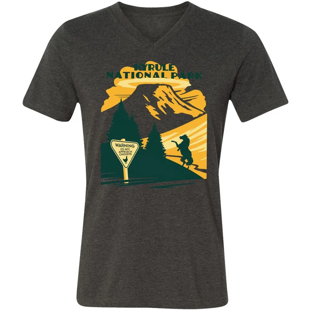 Unisex V-Neck T-Shirt - ALV62TZ1 - Dark Grey Heather - 8