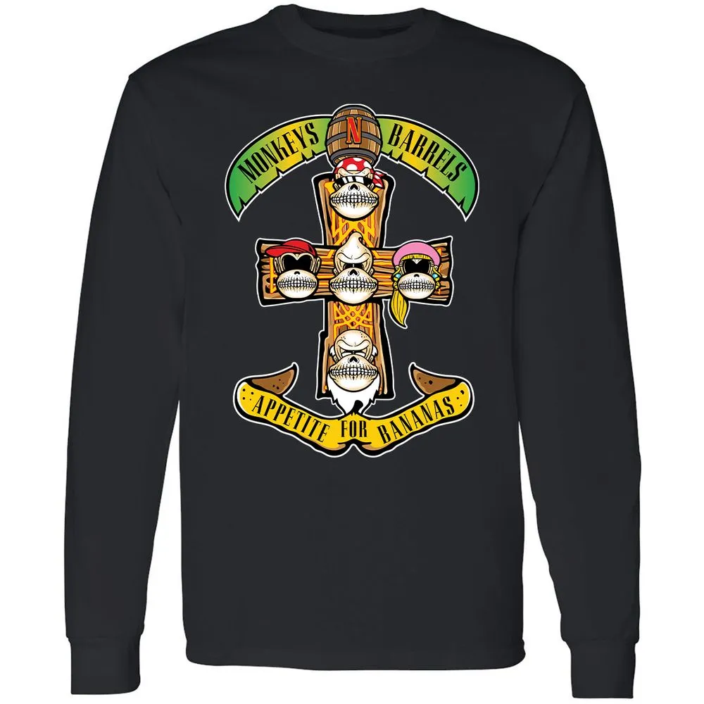 Long Sleeve T-Shirt - FV9EQJL7 - Black - 16