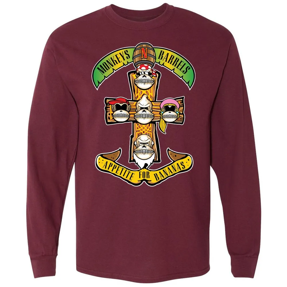 Long Sleeve T-Shirt - FV9EQJL7 - Maroon - 11