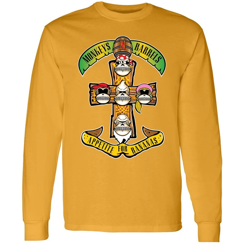 Long Sleeve T-Shirt - FV9EQJL7 - Gold - 9