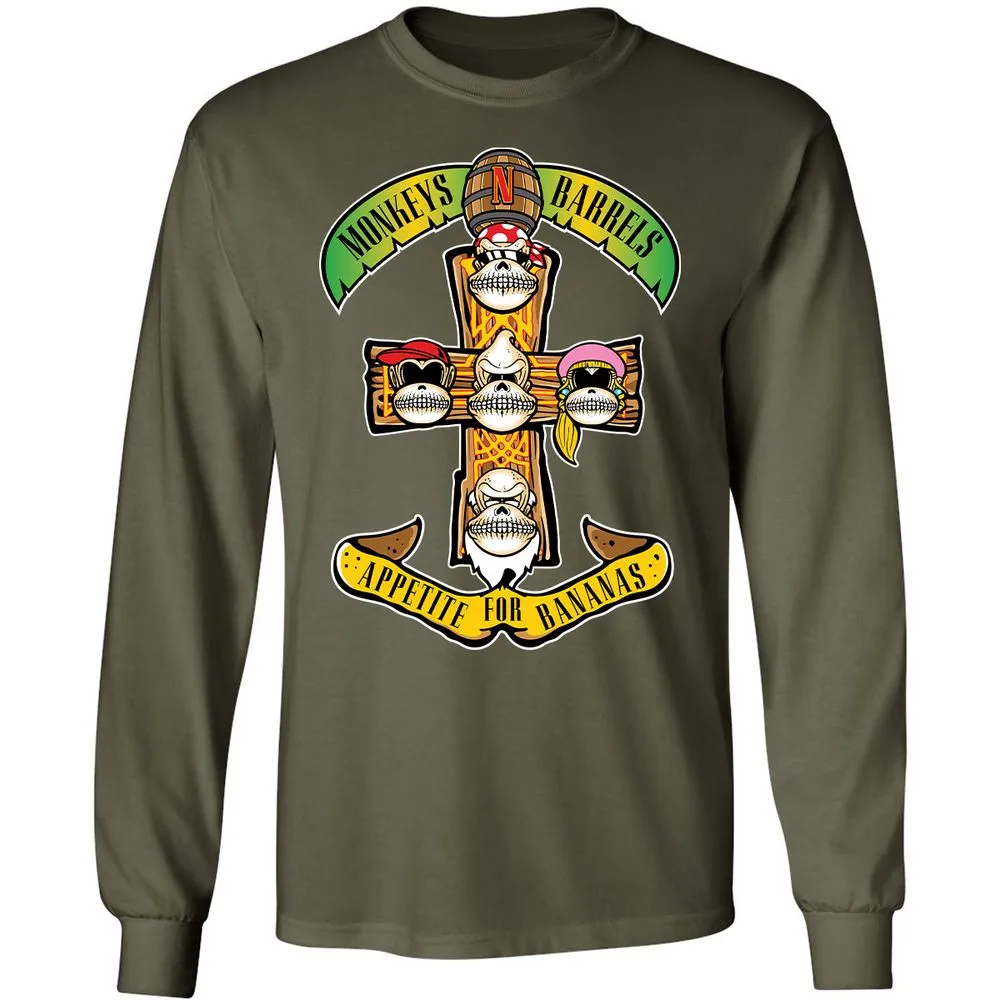 Long Sleeve T-Shirt - FV9EQJL7 - Military Green - 7