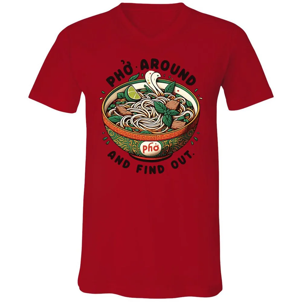 Unisex V-Neck T-Shirt - V9SDEP36 - Red - 3
