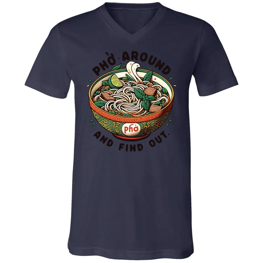Unisex V-Neck T-Shirt - V9SDEP36 - Navy - 9