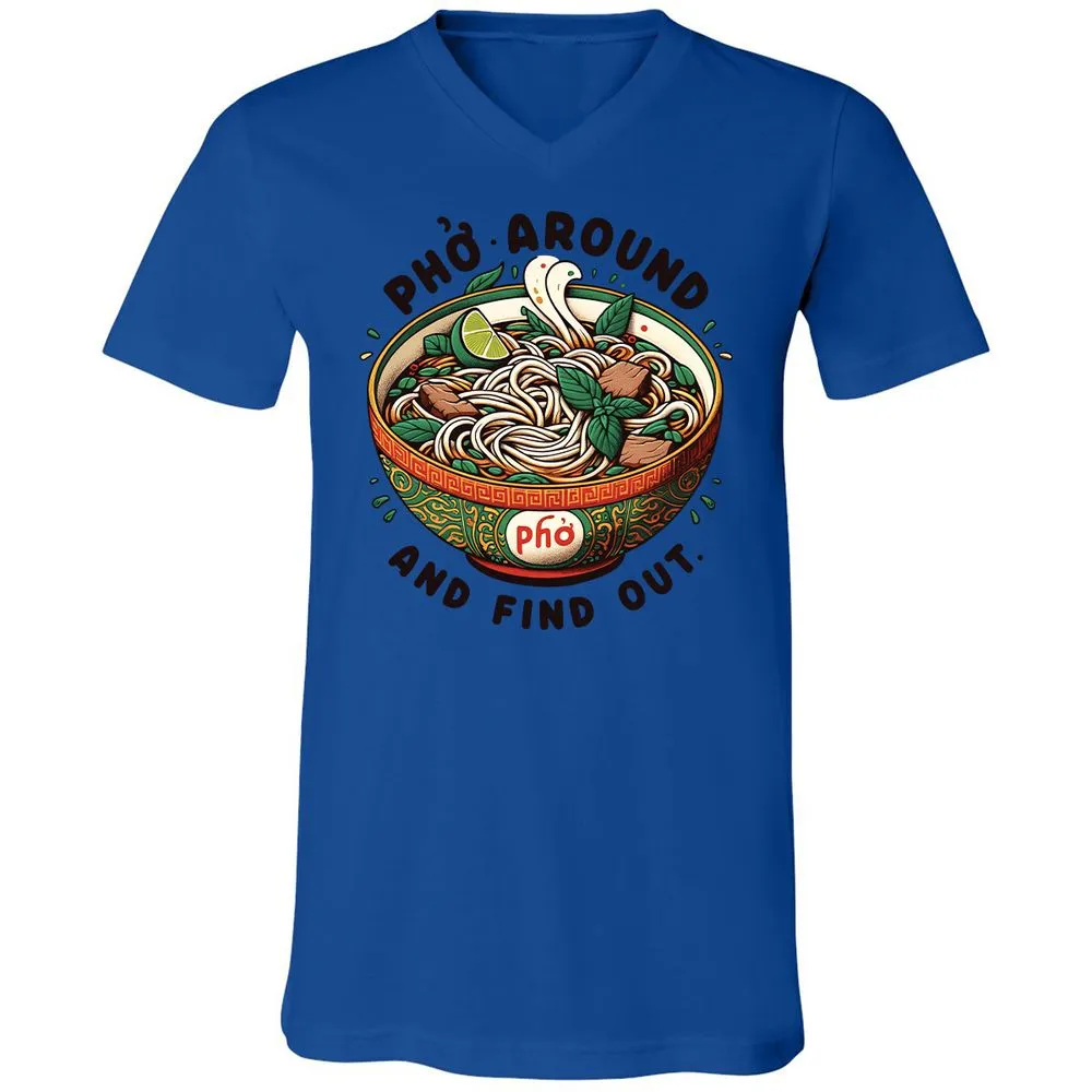 Unisex V-Neck T-Shirt - V9SDEP36 - True Royal - 4