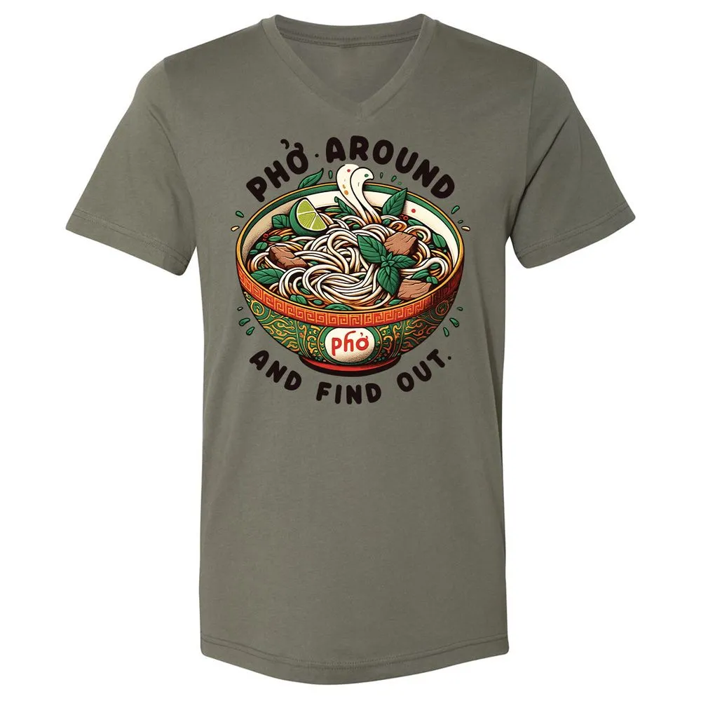 Unisex V-Neck T-Shirt - V9SDEP36 - Military Green - 10
