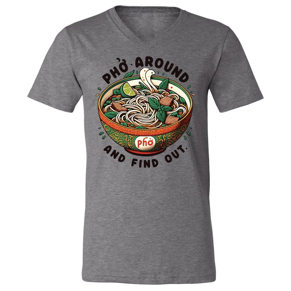 Unisex V-Neck T-Shirt - V9SDEP36 - Deep Heather - 13