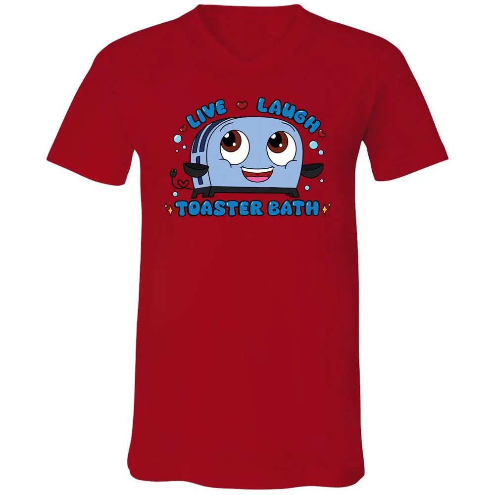 Unisex V-Neck T-Shirt - 5X5VWN5K - Red - 3