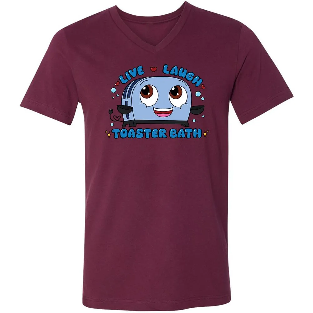 Unisex V-Neck T-Shirt - 5X5VWN5K - Maroon - 6