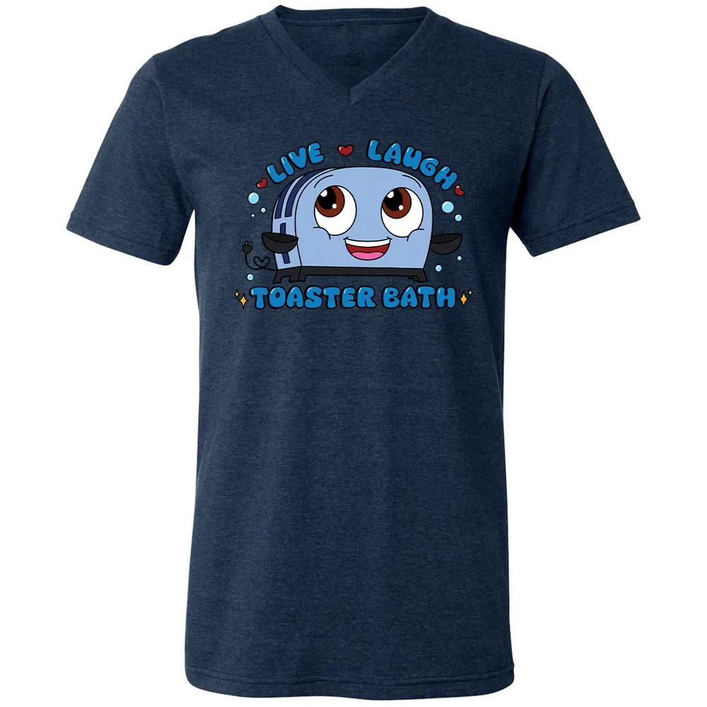 Unisex V-Neck T-Shirt - 5X5VWN5K - Heather Navy - 15