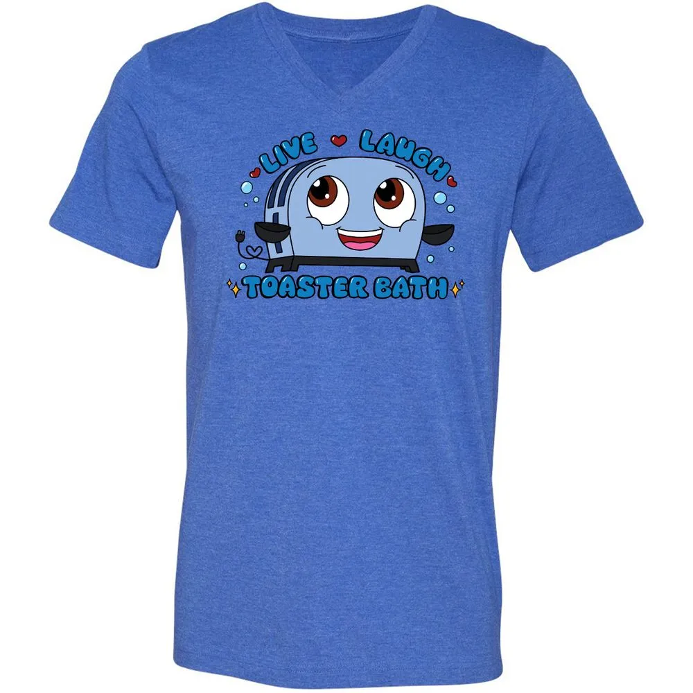 Unisex V-Neck T-Shirt - 5X5VWN5K - Heather True Royal - 14