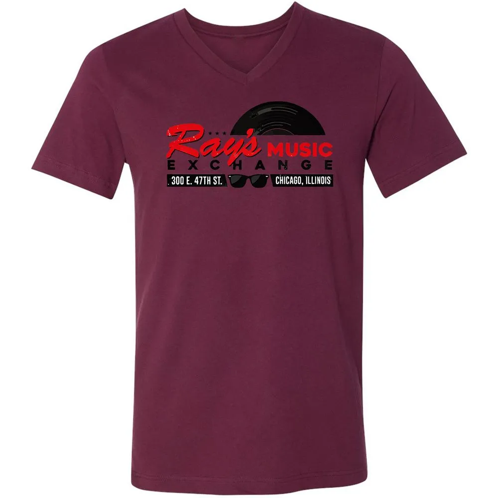 Unisex V-Neck T-Shirt - NX44KWYY - Maroon - 6