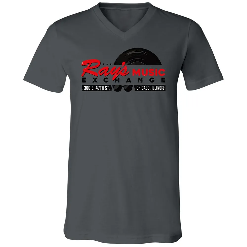 Unisex V-Neck T-Shirt - NX44KWYY - Asphalt - 12