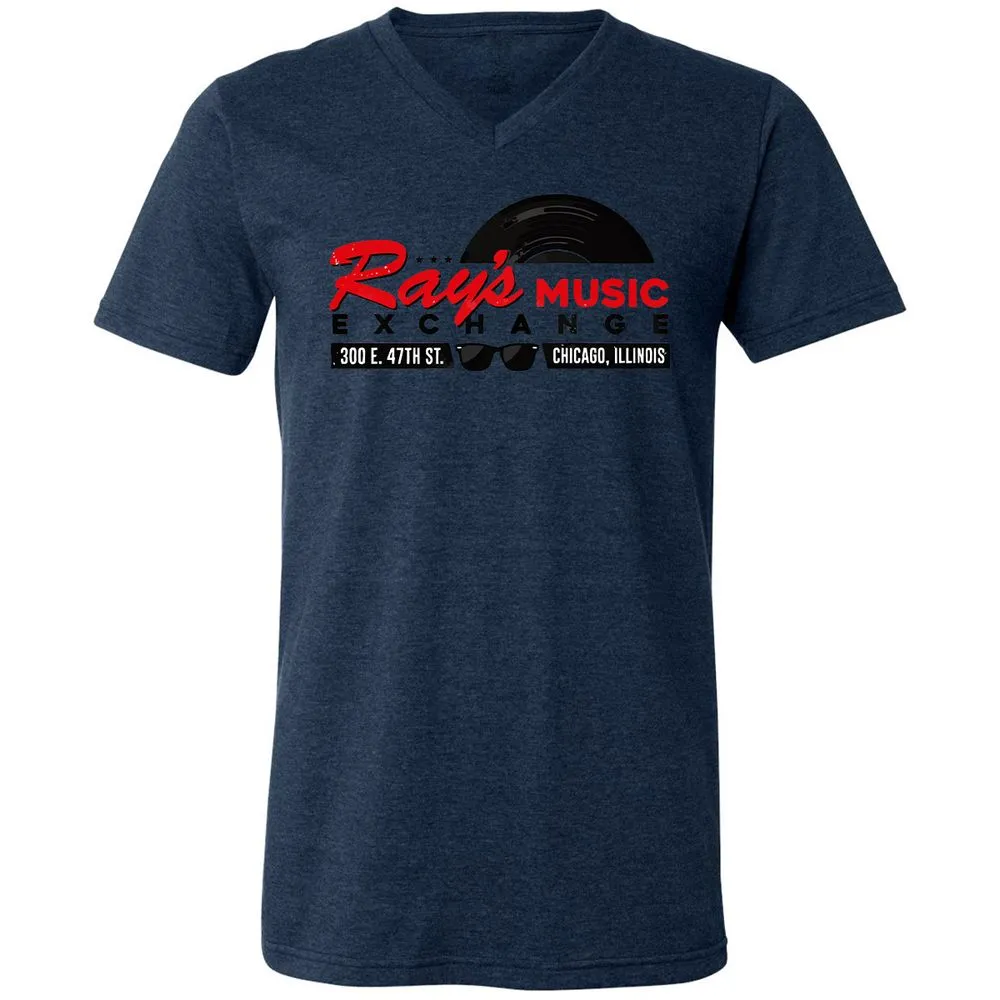 Unisex V-Neck T-Shirt - NX44KWYY - Heather Navy - 15
