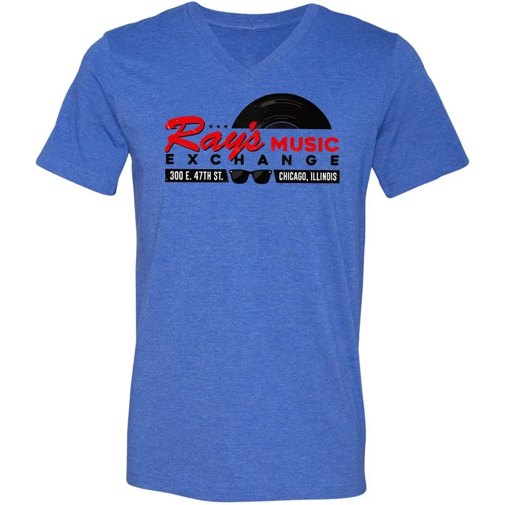 Unisex V-Neck T-Shirt - NX44KWYY - Heather True Royal - 14