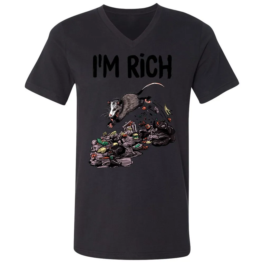 Unisex V-Neck T-Shirt - 4VMEHF7Z - Black - 16