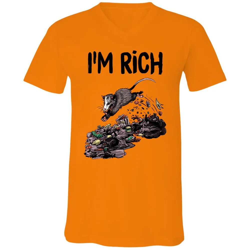 Unisex V-Neck T-Shirt - 4VMEHF7Z - Orange - 11