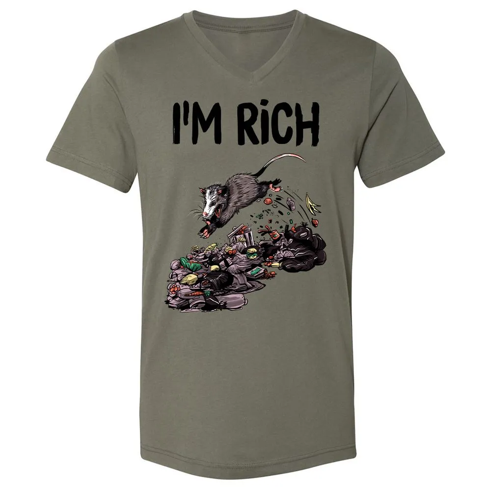 Unisex V-Neck T-Shirt - 4VMEHF7Z - Military Green - 10