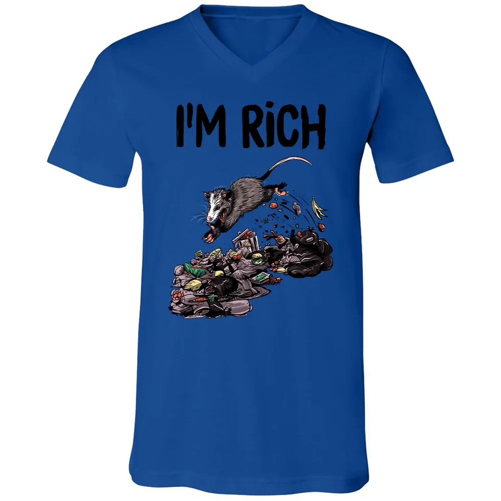 Unisex V-Neck T-Shirt - 4VMEHF7Z - True Royal - 4