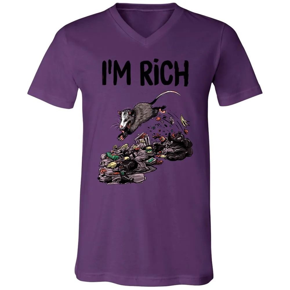 Unisex V-Neck T-Shirt - 4VMEHF7Z - Team Purple - 2