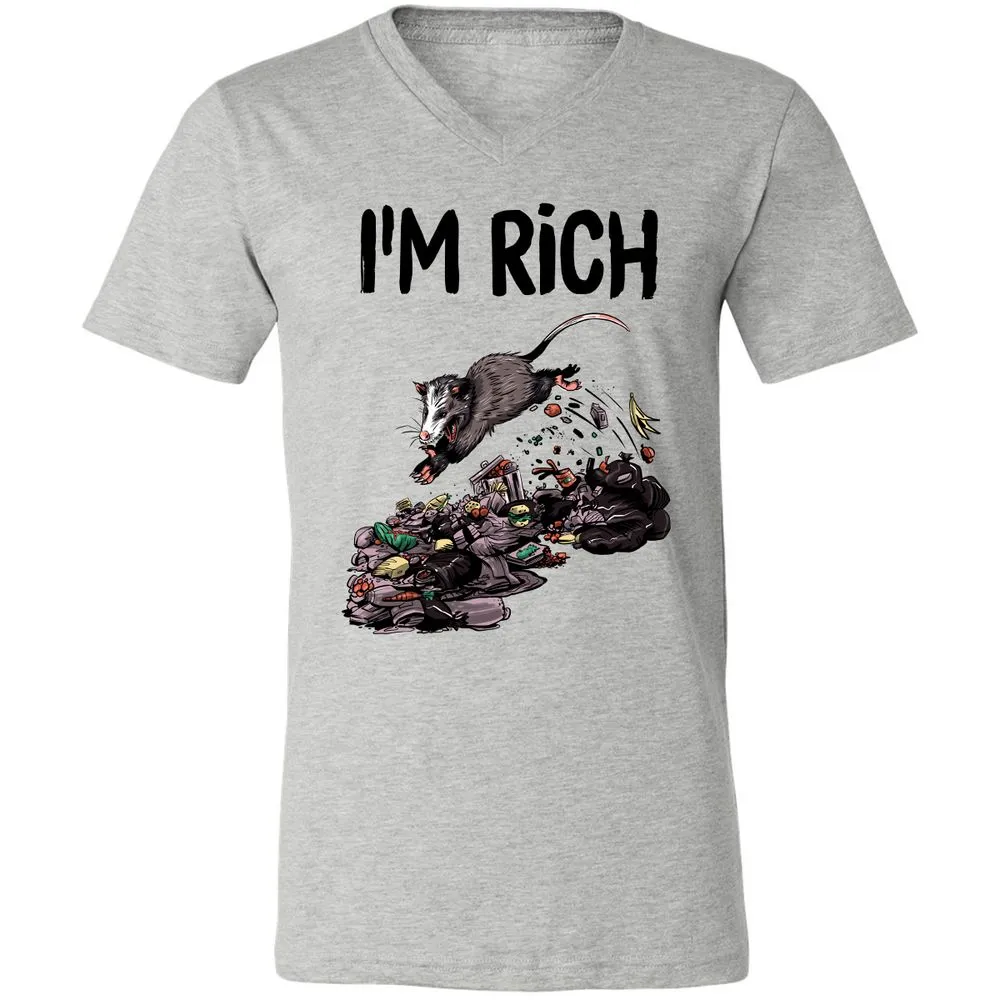 Unisex V-Neck T-Shirt - 4VMEHF7Z - Athletic Heather - 7