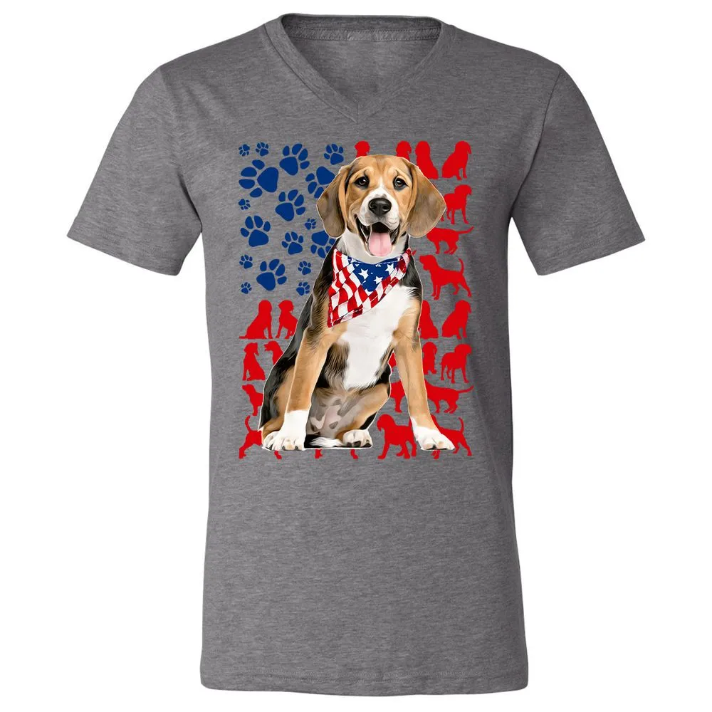 Unisex V-Neck T-Shirt - 5E3M86KT - Deep Heather - 13