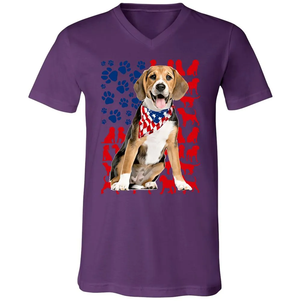 Unisex V-Neck T-Shirt - 5E3M86KT - Team Purple - 2