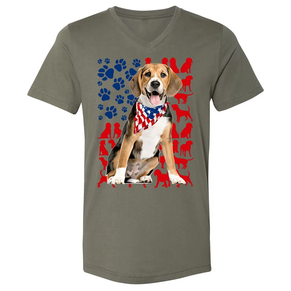 Unisex V-Neck T-Shirt - 5E3M86KT - Military Green - 10