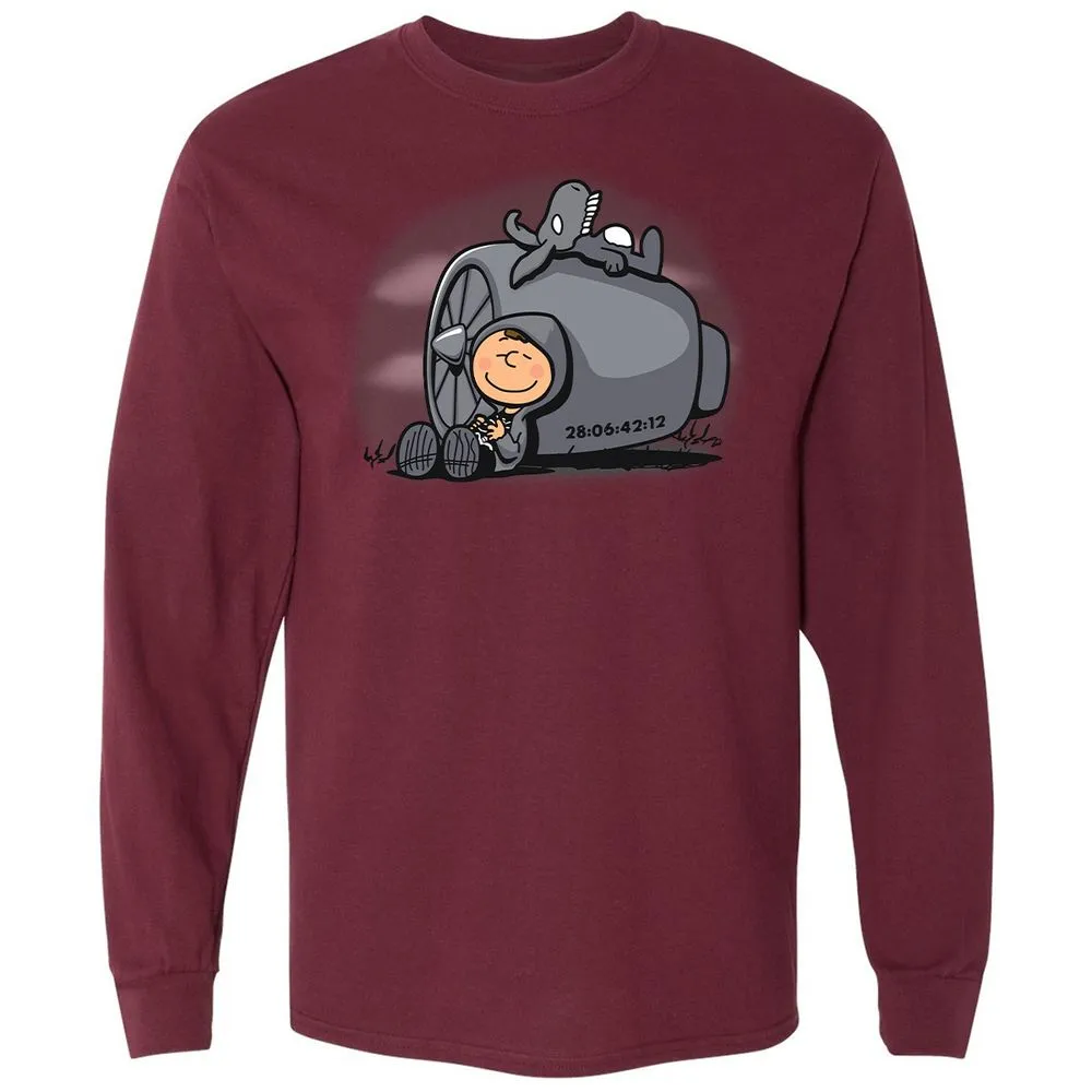 Long Sleeve T-Shirt - 87J4F2NM - Maroon - 11