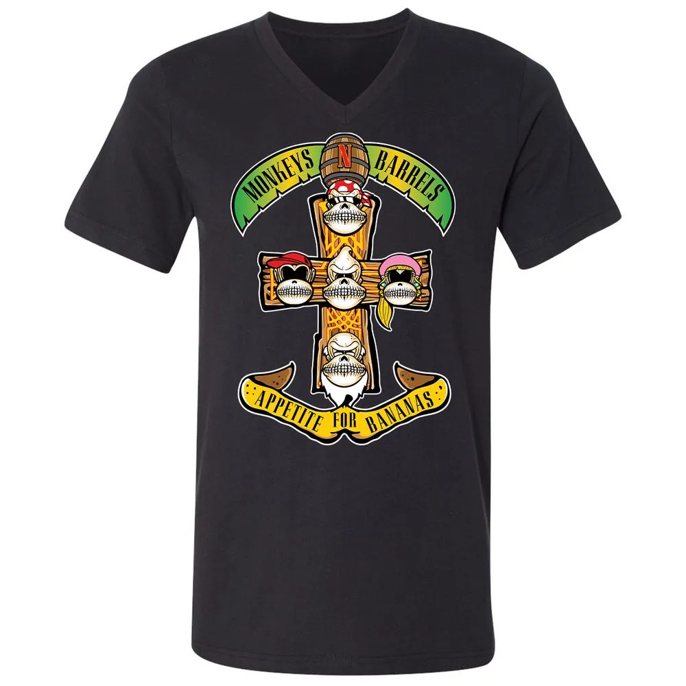 Unisex V-Neck T-Shirt - SQ2WY1PF - Black - 16