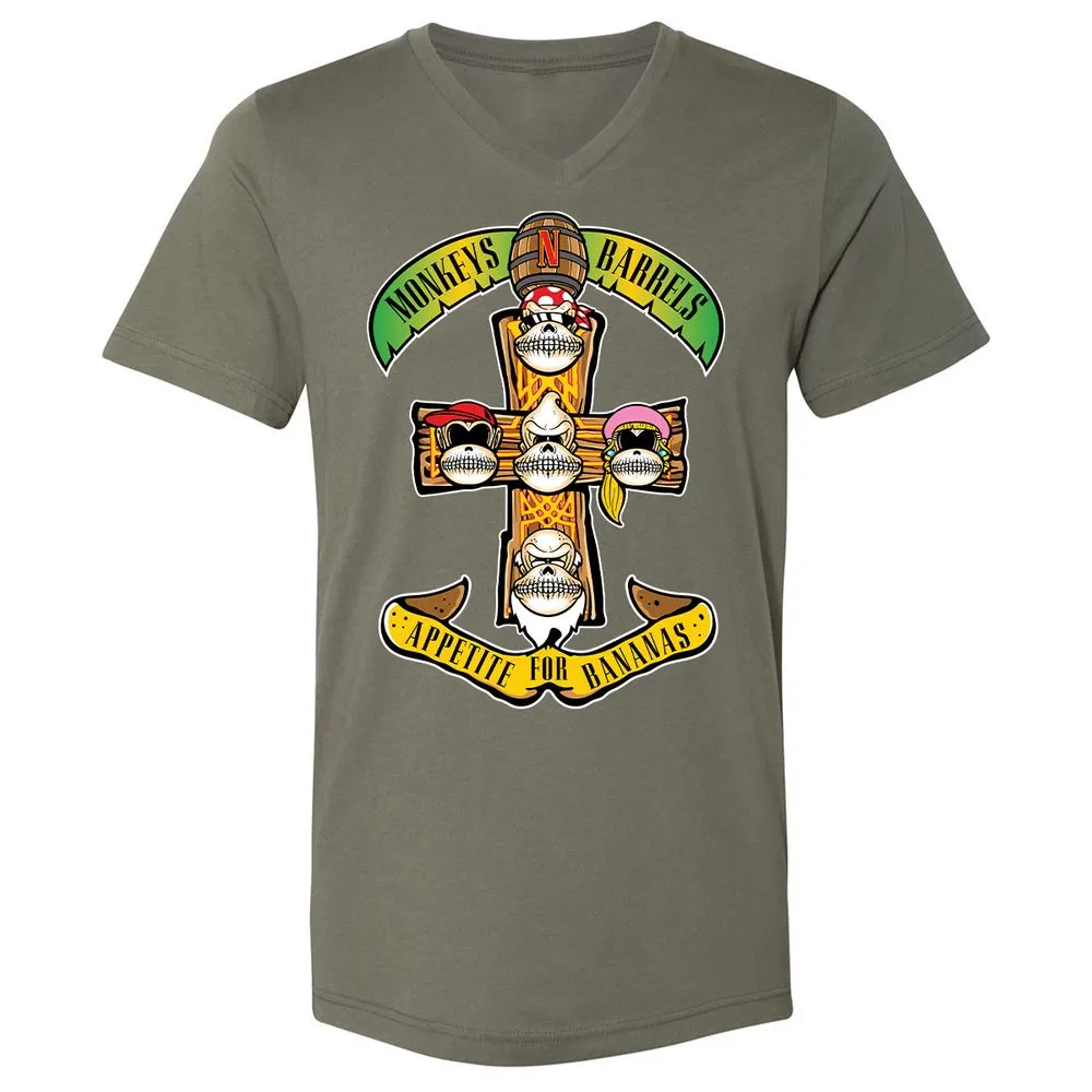 Unisex V-Neck T-Shirt - SQ2WY1PF - Military Green - 10