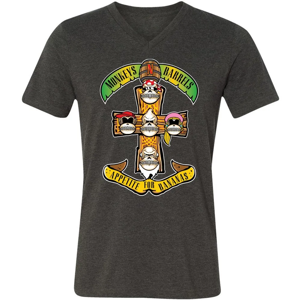 Unisex V-Neck T-Shirt - SQ2WY1PF - Dark Grey Heather - 8
