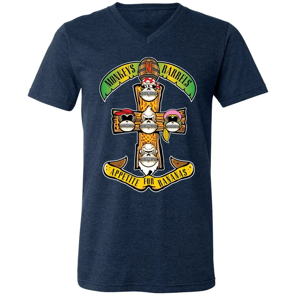 Unisex V-Neck T-Shirt - SQ2WY1PF - Heather Navy - 15