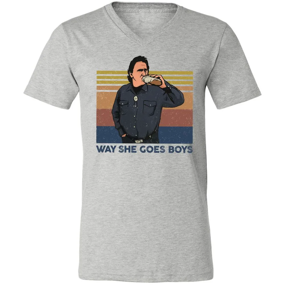 Unisex V-Neck T-Shirt - DQYHL8TK - Athletic Heather - 7
