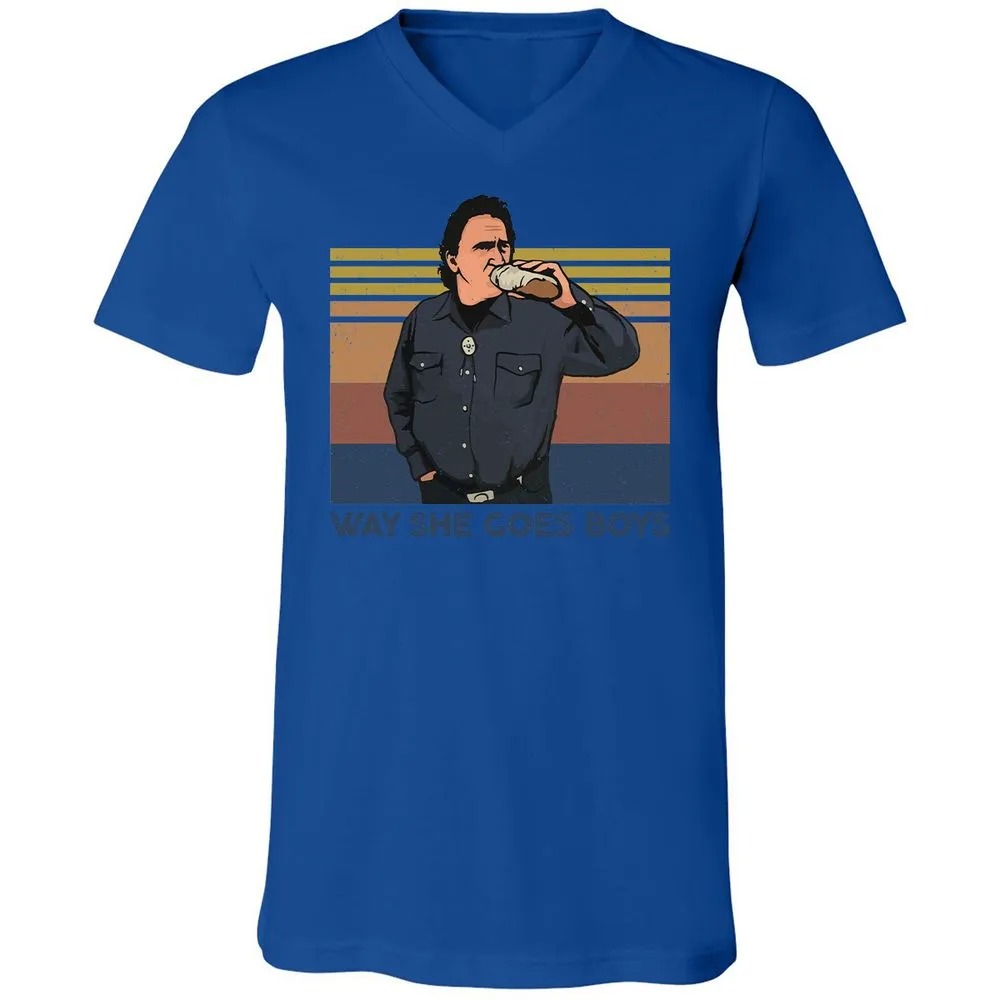 Unisex V-Neck T-Shirt - DQYHL8TK - True Royal - 4