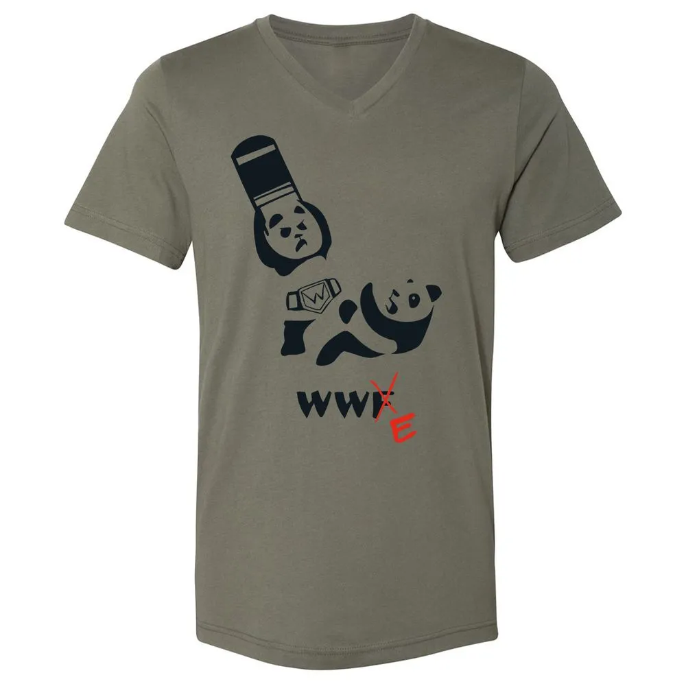 Unisex V-Neck T-Shirt - 8RTZP3EV - Military Green - 10