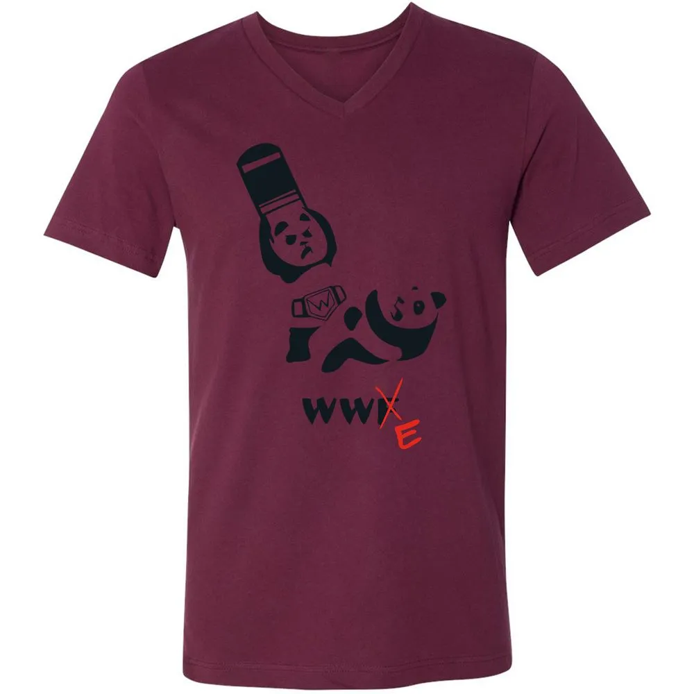 Unisex V-Neck T-Shirt - 8RTZP3EV - Maroon - 6